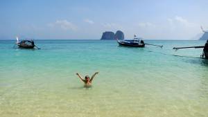 Swim in the shallow lagoon at Ko Hai