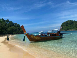 Longtail on the beach, Koh Rok