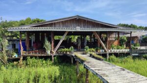 Main farm building at Na Tam Mu on Koh Lanta Noi