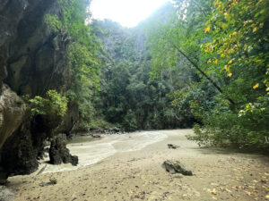 Early morning inside the Emerald Cave on Koh Mook before the crowds arrive Inside the Emerald Cave on Koh Mook