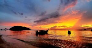 Koh Lanta sunrise on a private longtail boat